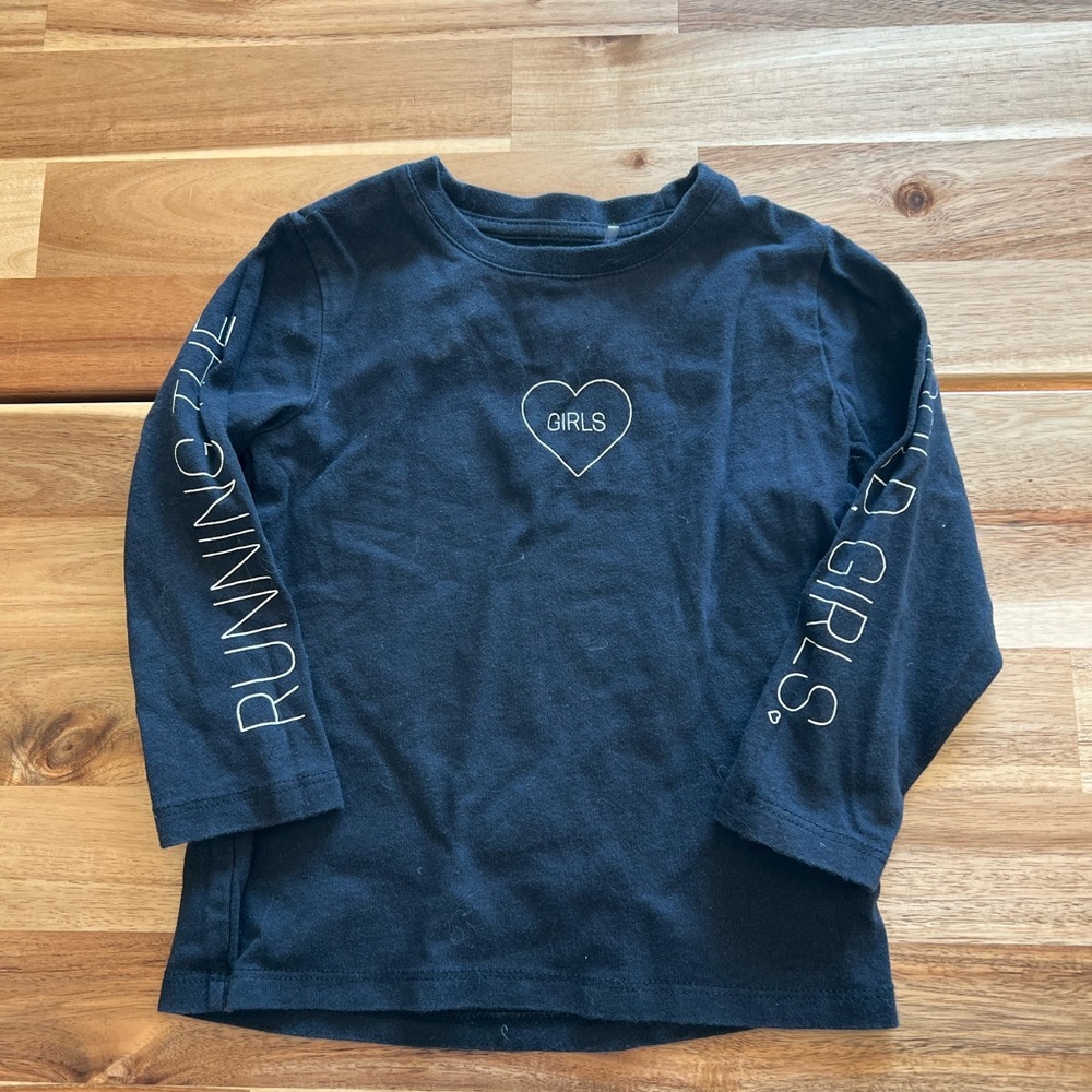 Cotton‎ On Kids size 2 “Running the World Girls” long sleeve top